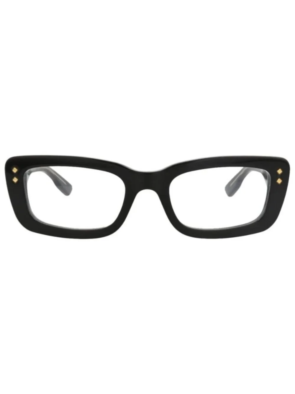 New Gucci Womens Square/Rectangle Black Black Transparent Fashion Designer Eyegl